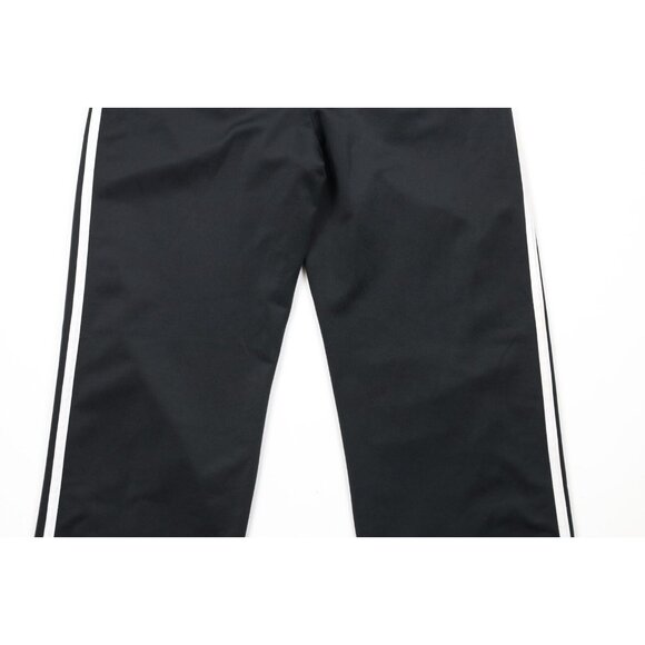 Vintage Adidas Mens Small Spell Out Striped Flared Sweatpants Black AS IS - Picture 12 of 13